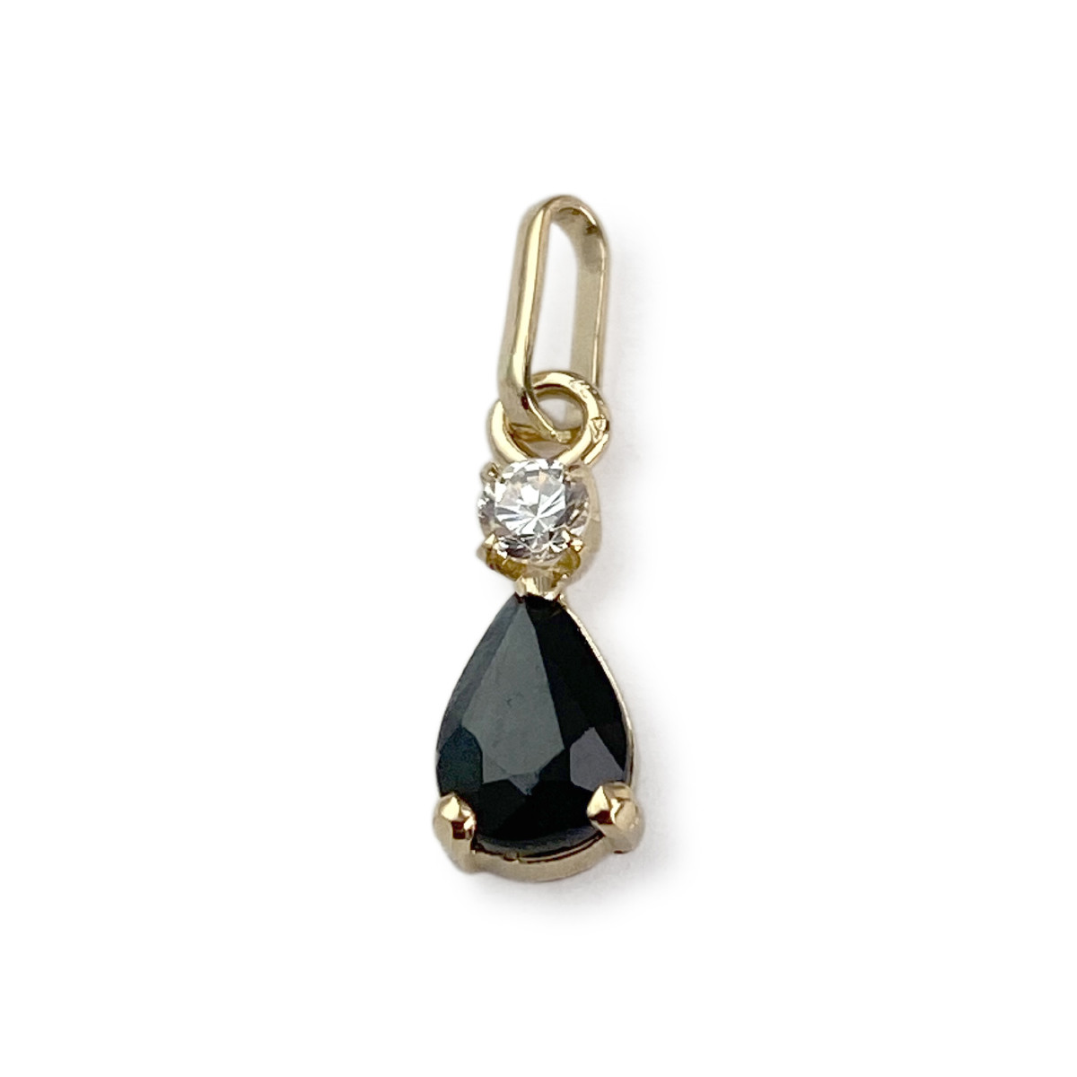 Pendentif d'occasion or 750 jaune saphir oxyde de zirconium