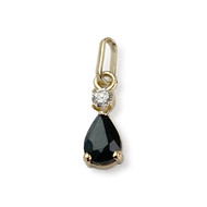 Pendentif d'occasion or 750 jaune saphir oxyde de zirconium
