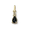 Pendentif d'occasion or 750 jaune saphir oxyde de zirconium - vue V2