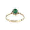 Bague d'occasion or 750 jaune émeraude diamant - vue V1