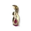 Pendentif d'occasion or 750 jaune diamant rubis - vue V2