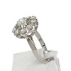 Bague d'occasion or 750 blanc fleur diamants - vue V2