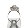 Bague d'occasion or 750 blanc fleur diamants - vue V3
