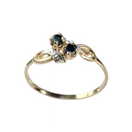 Bague d'occasion or 750 jaune saphirs