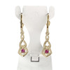 Boucles d'oreilles d'occasion or 750 jaune rubis - vue V3