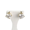 Boucles d'oreilles d'occasion or 750 jaune oxydes de zirconium - vue V1