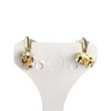 Boucles d'oreilles d'occasion or 750 jaune oxydes de zirconium - vue V3