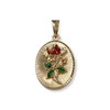 Pendentif d'occasion or 750 jaune fleur - vue V1