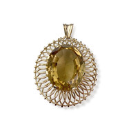 Pendentif d'occasion or 750 jaune citrine