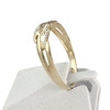 Bague d'occasion or 750 jaune diamants - vue V2