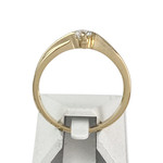 Solitaire d'occasion or 750 jaune diamant - vue 3