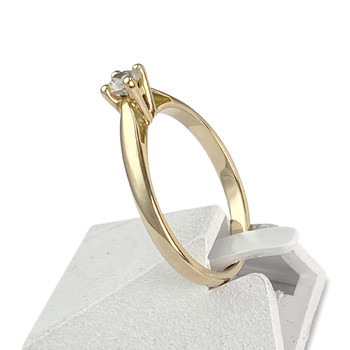 Solitaire d'occasion or 750 jaune diamant