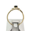 Bague d'occasion or 750 jaune saphir diamants - vue V3