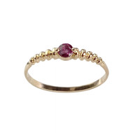Solitaire d'occasion or 750 jaune rubis