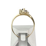 Bague d'occasion or 750 jaune saphir diamants - vue 3