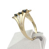 Bague d'occasion or 750 jaune saphirs - vue V2