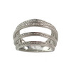 Bague d'occasion or 750 blanc diamants - vue V1