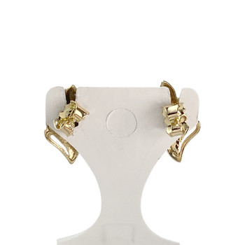 Boucles d'oreilles d'occasion or 750 2 ors émeraudes diamants