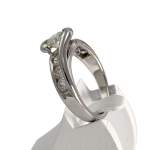Bague d'occasion platine gris diamants - vue 2