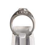 Bague d'occasion platine gris diamants - vue 3