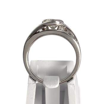 Bague d'occasion platine gris diamants