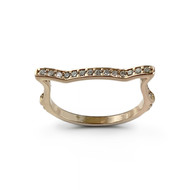 Bague d'occasion or 750 jaune chat diamants