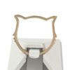 Bague d'occasion or 750 jaune chat diamants - vue V3