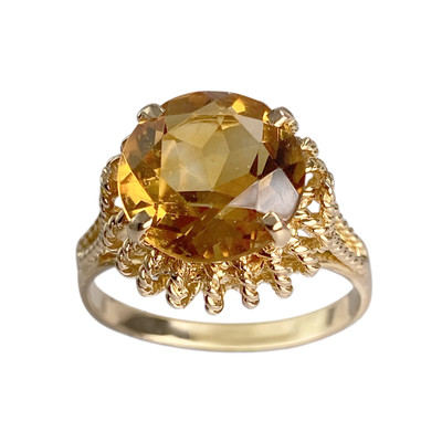 Bague d'occasion or 750 jaune citrine