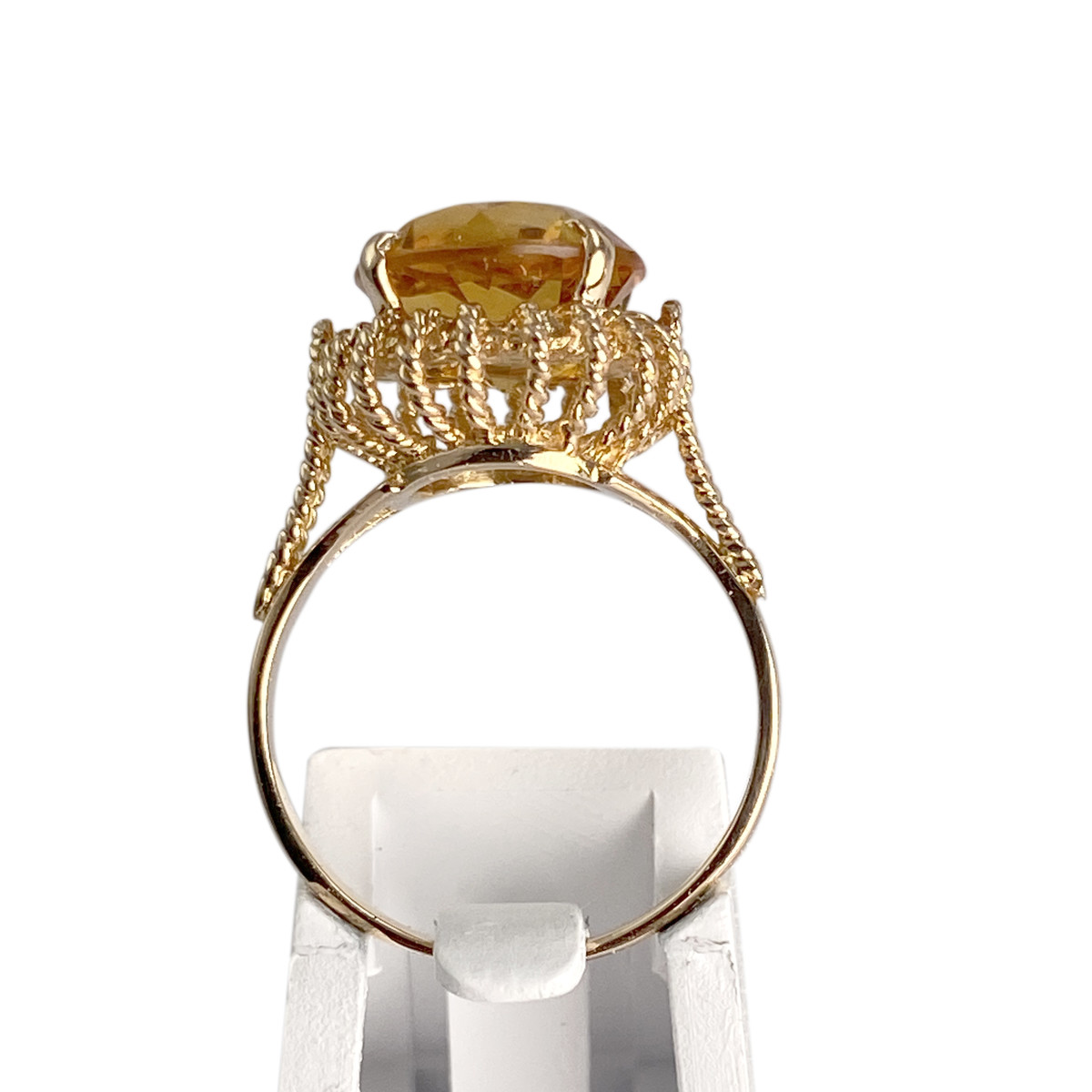 Bague d'occasion or 750 jaune citrine - vue 3