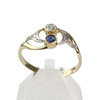 Bague d'occasion or 750 jaune diamant saphir - vue V1