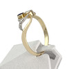 Bague d'occasion or 750 jaune diamant saphir - vue V2