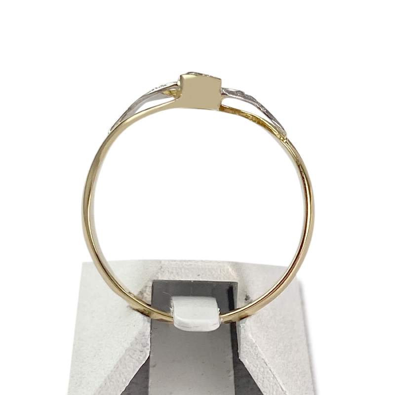 Bague d'occasion or 750 jaune diamant saphir - vue 3