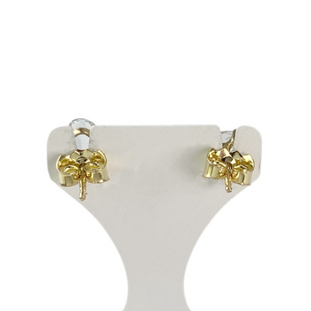 Boucles d'oreilles d'occasion or 750 jaune aigue marine