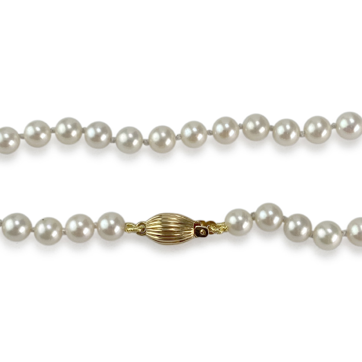 Collier d'occasion or 750 jaune perles de culture - vue 3