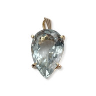 Pendentif d'occasion or 750 jaune topaze sky blue
