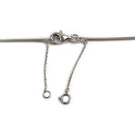 Collier d'occasion or 750 blanc maille serpentine améthystes diamants - vue 3
