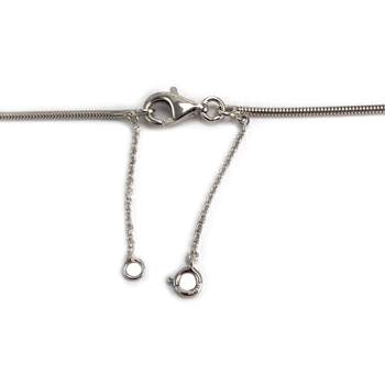 Tweedehands ketting van 750 witgoud met slangengroefpatroon, amethisten en diamanten, 55 cm