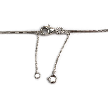 Pre-owned 750 white gold necklace with serpentine chain, amethysts, and diamonds