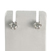 Boucles d'oreilles d'occasion or 750 blanc diamants - vue V1