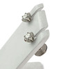 Boucles d'oreilles d'occasion or 750 blanc diamants - vue V2