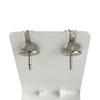 Boucles d'oreilles d'occasion or 750 blanc diamants - vue V3