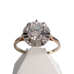 Bague d'occasion or 750 2 tons oxyde de zirconium - vue 1