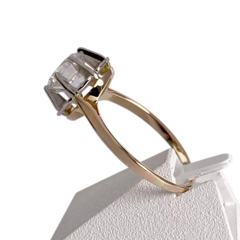 Bague d'occasion or 750 2 tons oxyde de zirconium - vue 2