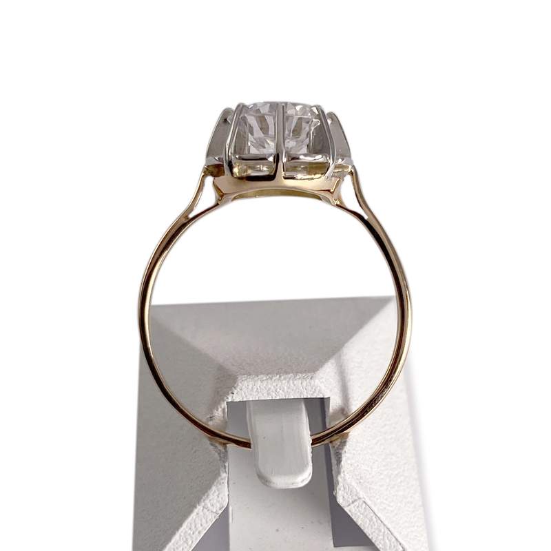 Bague d'occasion or 750 2 tons oxyde de zirconium - vue 3