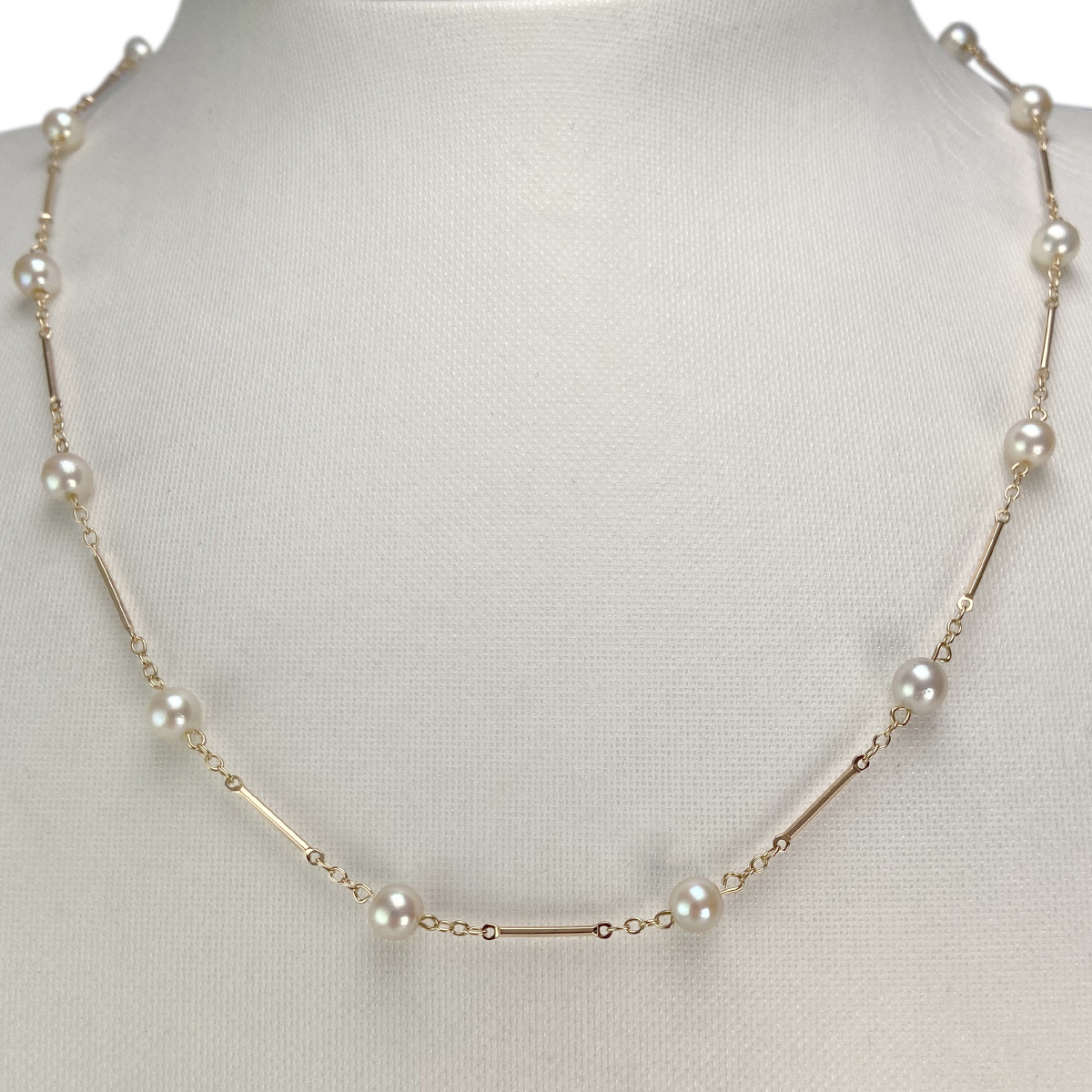 Collier d'occasion or 750 jaune perle de culture - vue 2