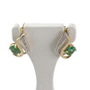 Boucles d'oreilles d'occasion or 750 2 tons diamant émeraude - vue V1