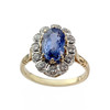 Bague d'occasion or 750 2 tons saphir diamant - vue V1
