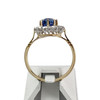 Bague d'occasion or 750 2 tons saphir diamant - vue V3