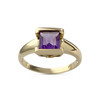 Bague d'occasion or 750 jaune améthyste - vue V1
