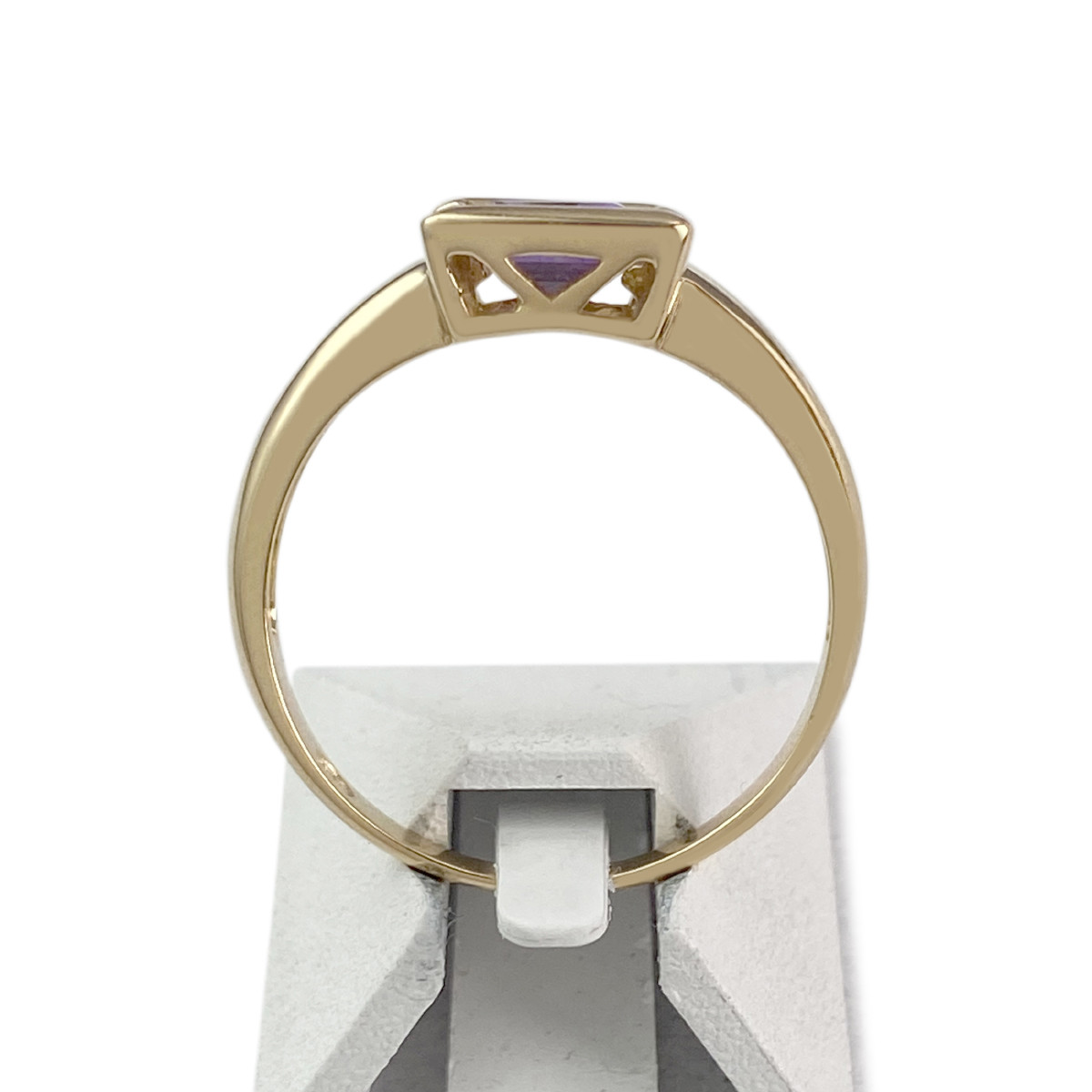 Bague d'occasion or 750 jaune améthyste - vue 3